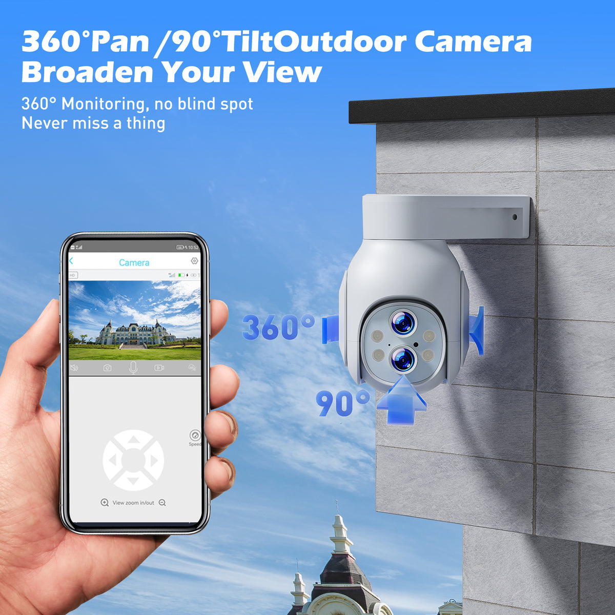 Secure Your Property with Campark SC22 - 10X Zoom WiFi Security