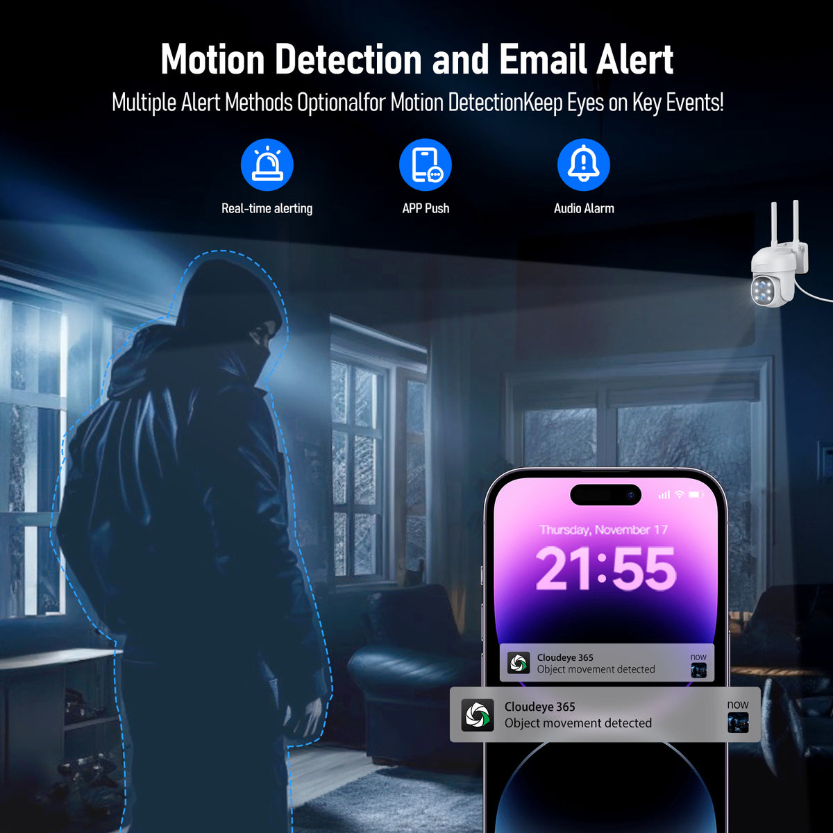 Campark SC37 2K Security Camera System 10CH Expandable Home Dual