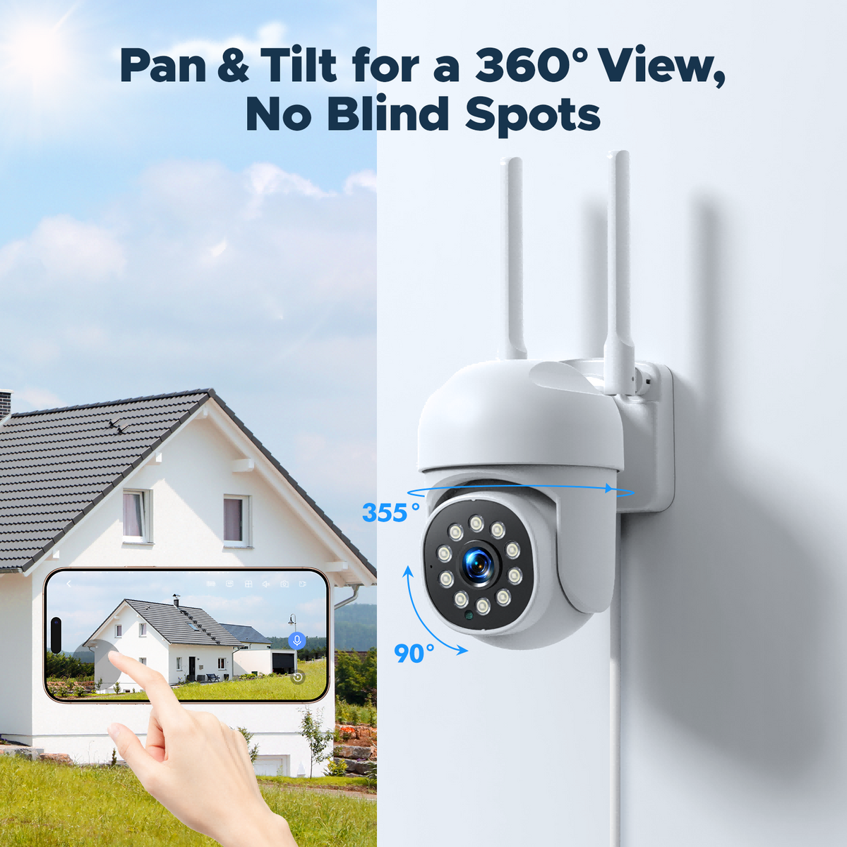 Campark SC53 Wireless Security Camera System with 500GB HDD, No