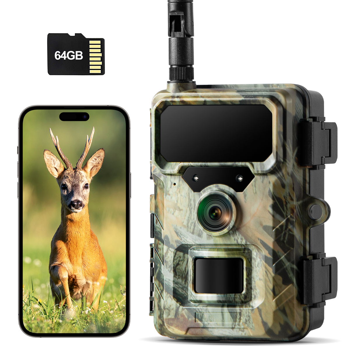 Campark TC31 Celllular Trail Camera, Free 64GB storage, Built in