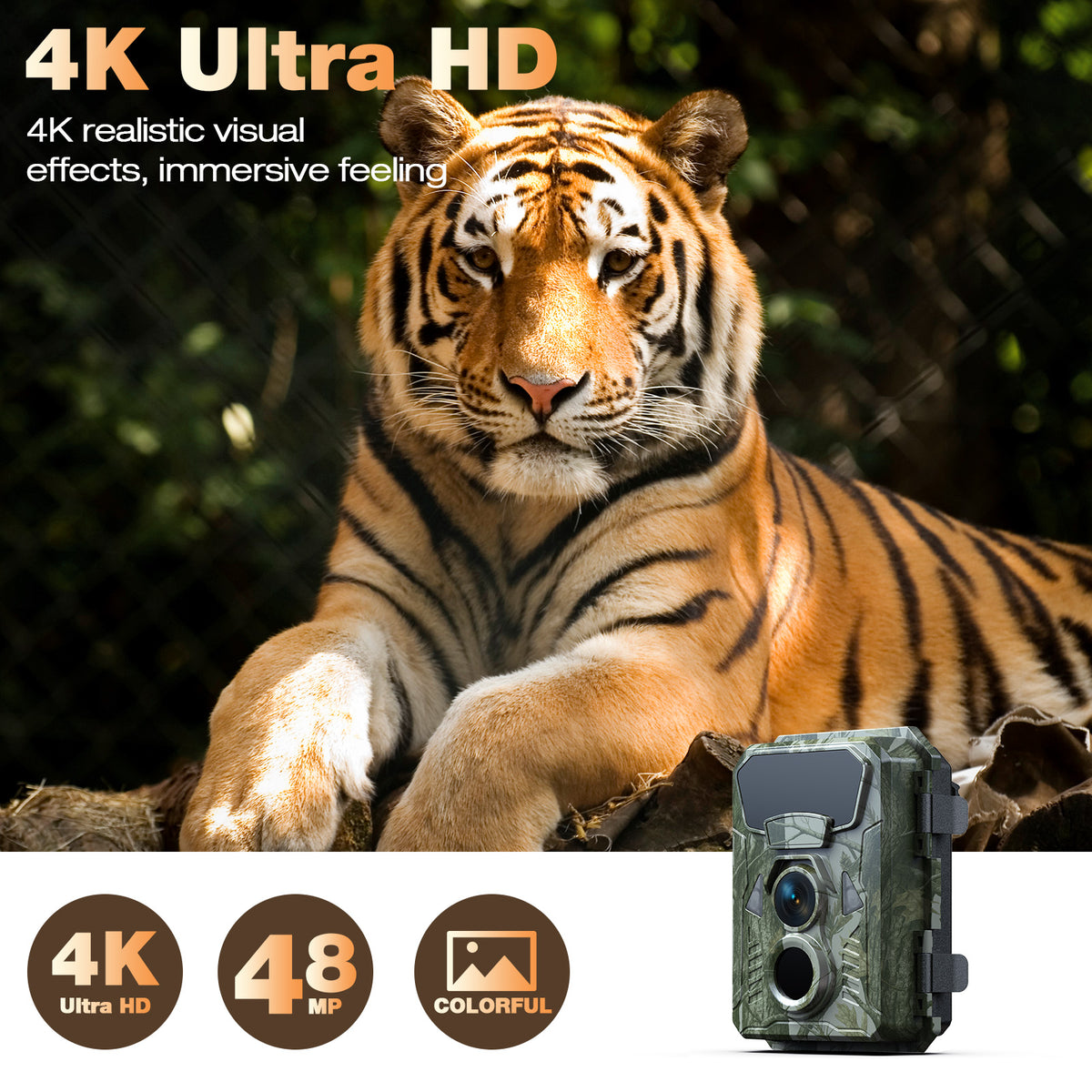 Campark TC33 Mini Trail Camera 950nm Non-Glow 4K Game Camera for