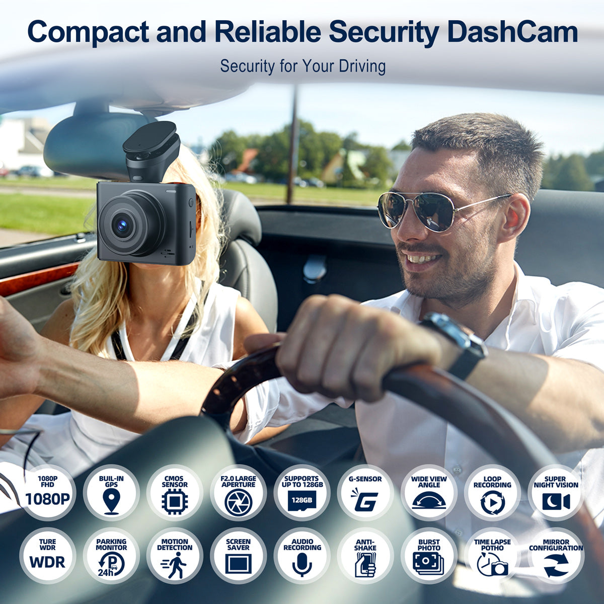3 Kameraobjektiv Auto DVR 3-Kanal Dash Cam Hd 1080p vorne und