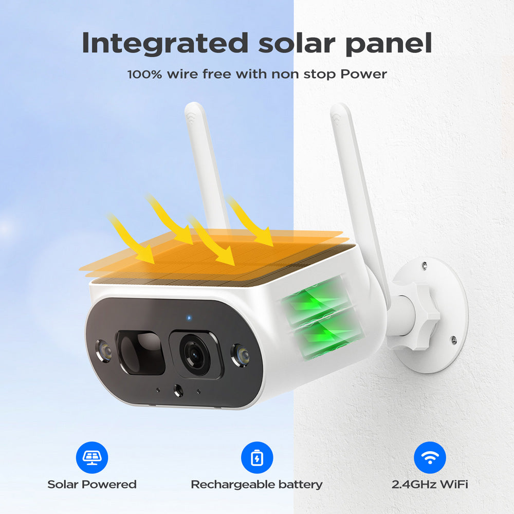 Solar Security Camera With Floodlight Campark Camera Campark