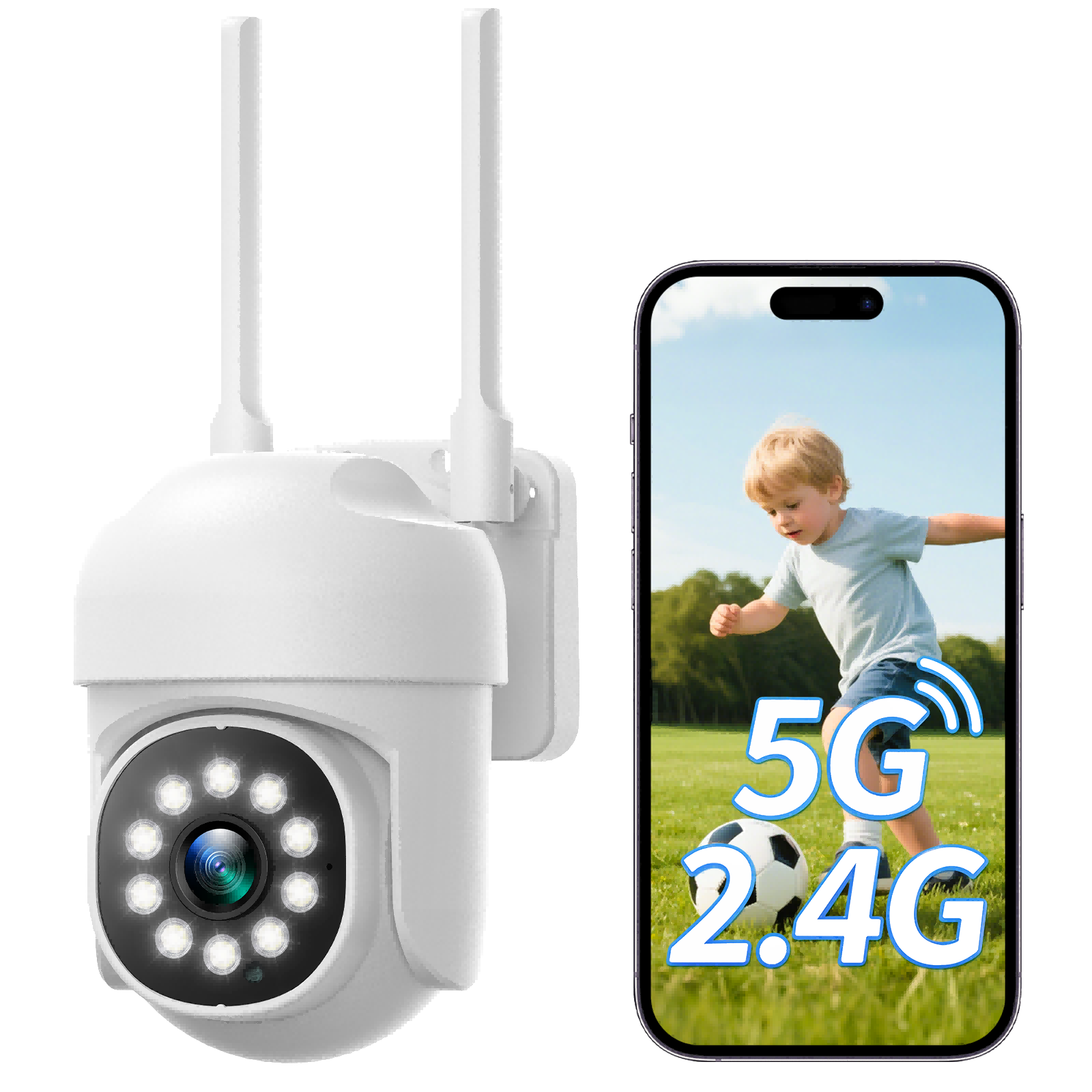 SC54 Wireless Security Camera System, NVR Surveillance Kit, Up to 16CH NVR PTZ, Free 500GB Storage