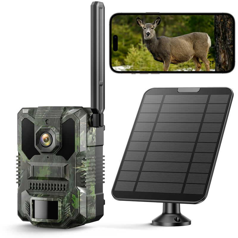 Campark TC36 Trail Camera, Live Feed Cellular Trail Cameras with 940nm Low Glow Light and 10x Digital Zoom