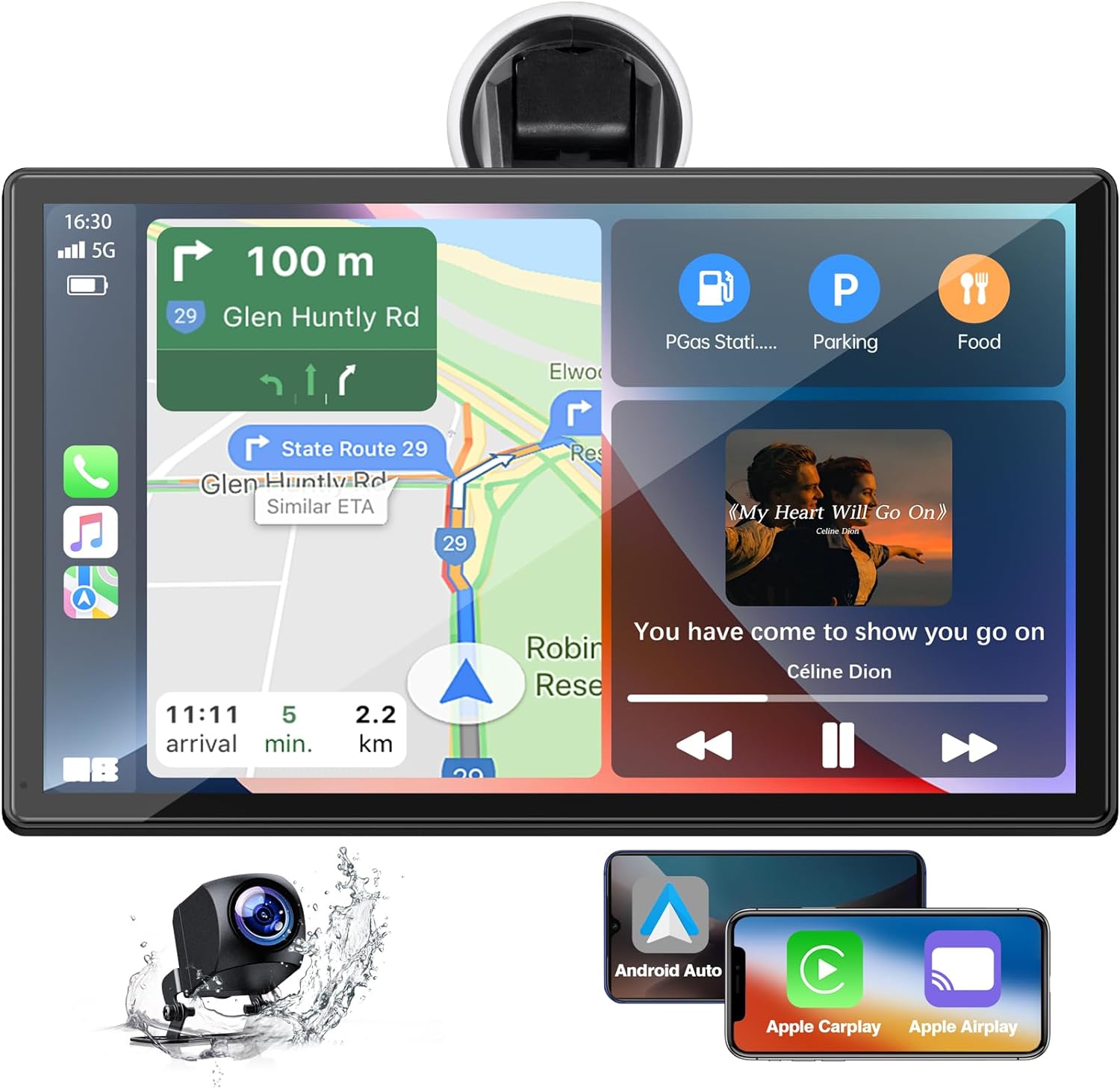 Système audio stéréo de voiture - Apple Carplay, Android auto, écran  tactile, l'audio Bluetooth/unité de