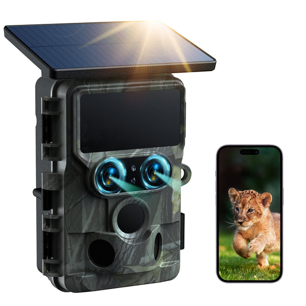 WiFi Dual Lens Solar Power Integrated Trail Camera