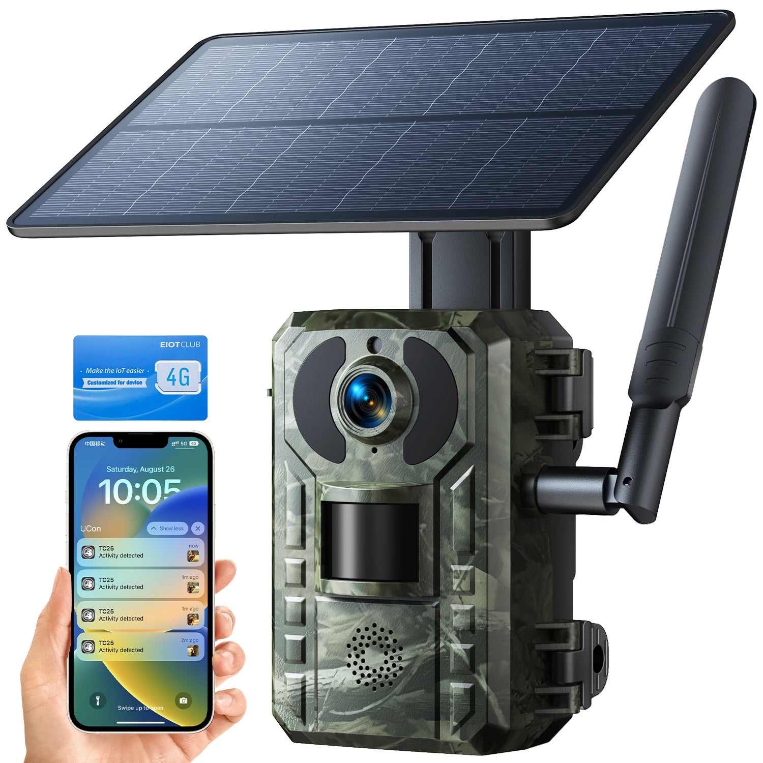  4G LTE Cellular Trail Camera Solar Power Wildlife Camera 