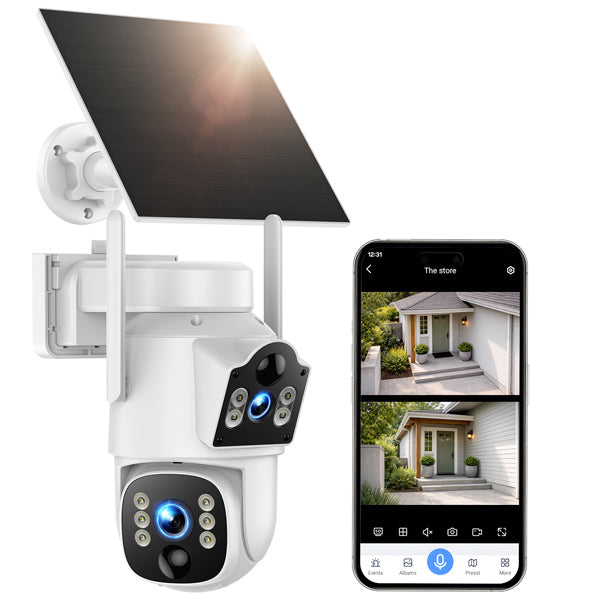 SC61 2K Dual-Lens 4G LTE Cellular PTZ Security Camera for Outdoor, No WiFi Needed