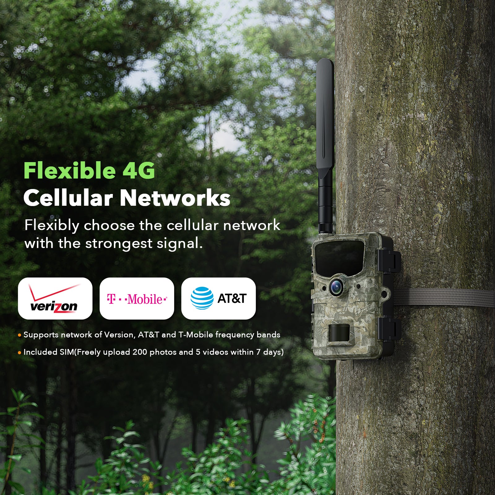  4G LTE Cellular Trail Camera Wireless View Outdoor Game Camera