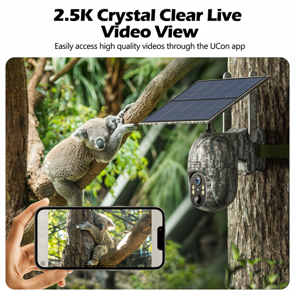 Campark TC27 4G LTE Cellular Trail Camera 2K Wireless Solar Powered Cam with Instant Alert and Color Night Vision