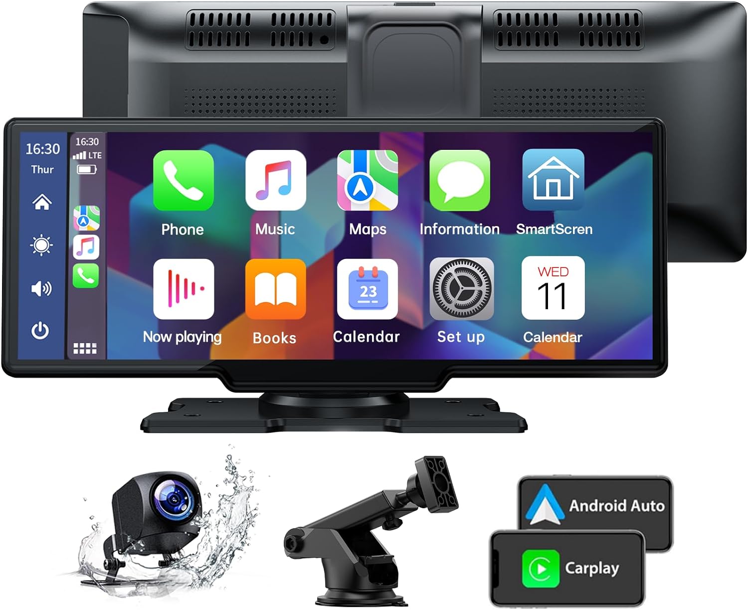 9.26'' Car Stereo Wireless Apple Carplay & Android Auto with 1080P Backup Camera, Airplay and GPS