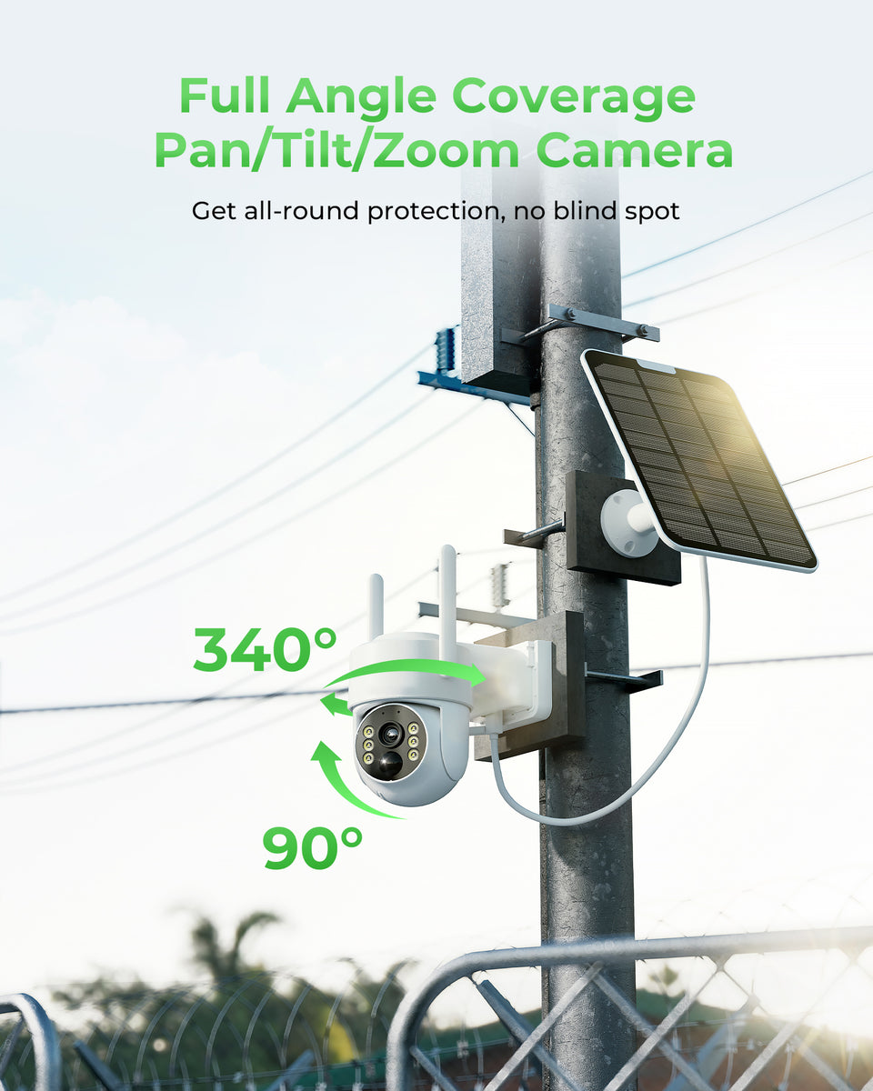 Campark SC43 2K Solar Security Camera System with 10CH NVR Monitor and ...