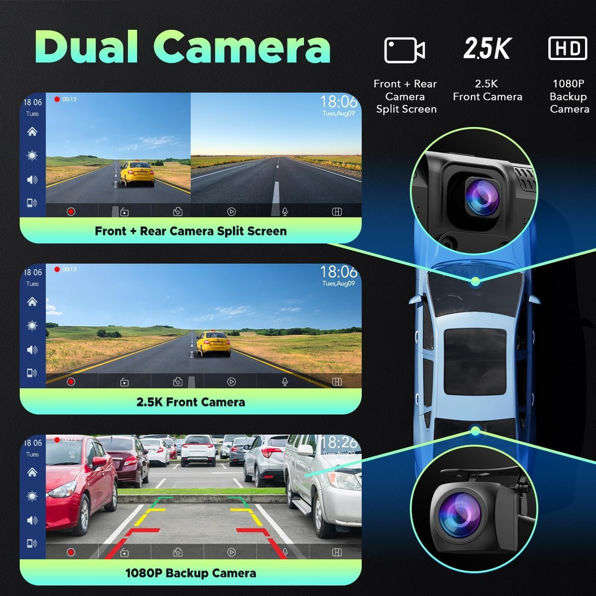 9.26'' Car Stereo Wireless Apple Carplay & Android Auto with 1080P Bac ...