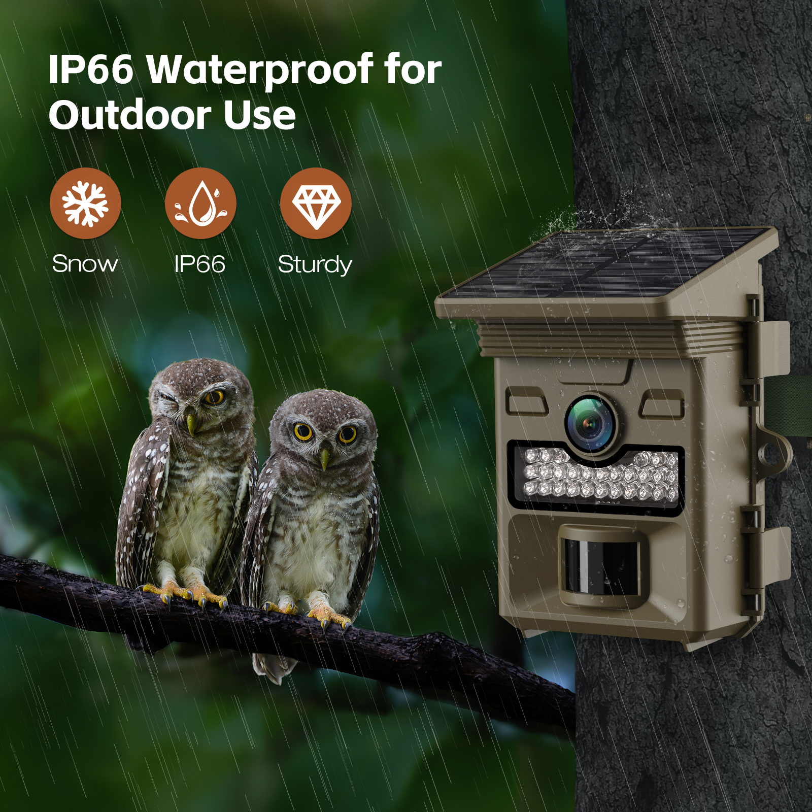 Trail Camera Solar Powered Integrated Game Camera