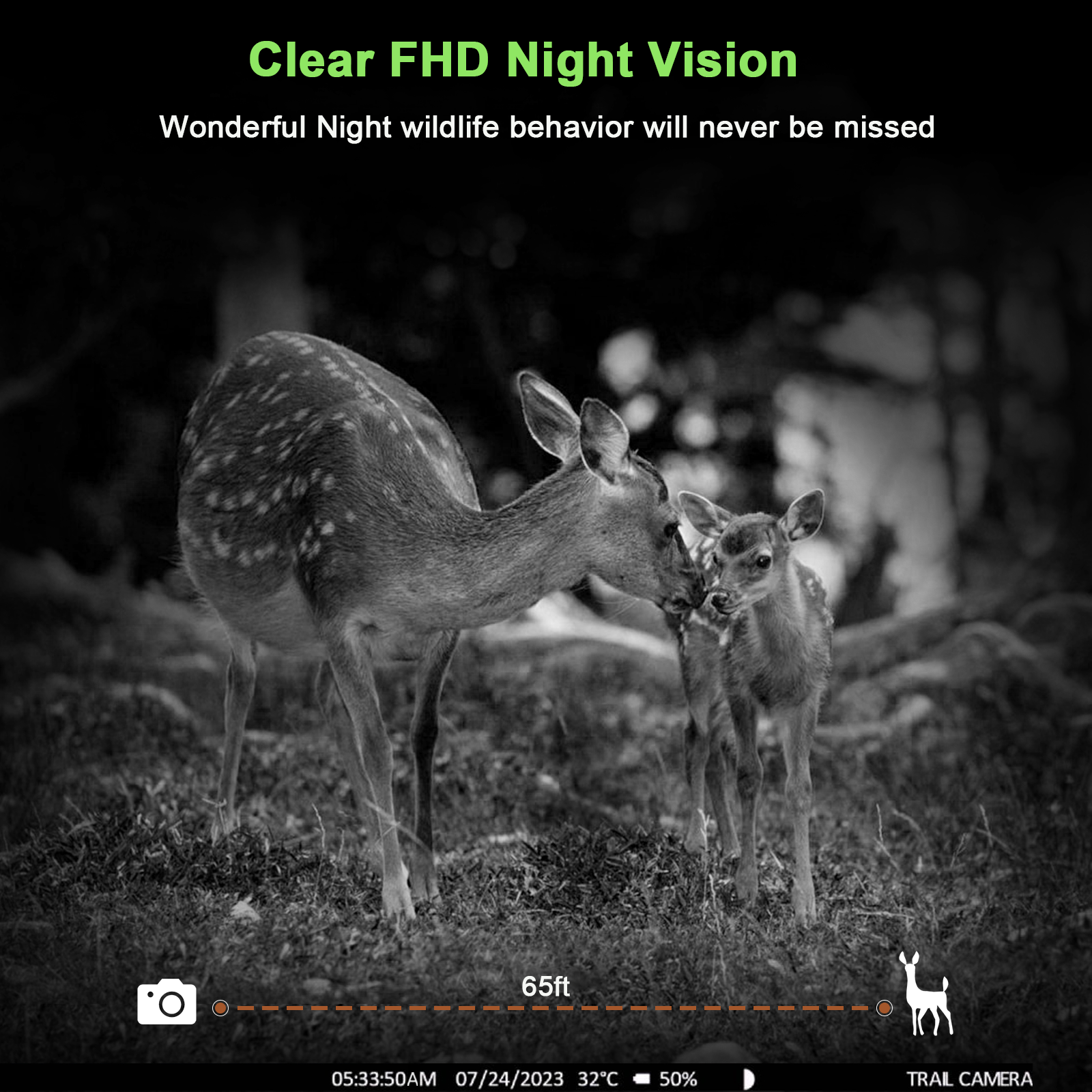 Campark TC27 4G LTE Cellular Trail Camera – 2.5K Video, 120° Detection, Solar-Powered With Built-in SIM & Free App