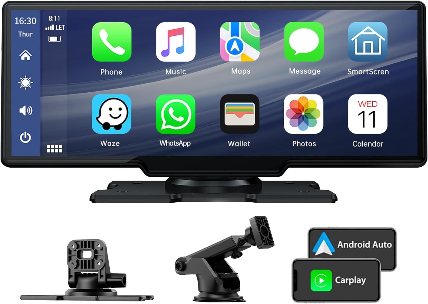 9.26 Wireless Car Stereo Apple Carplay with 2.5K Dash Cam, 1080P Back –  Campark - Focus on Cameras