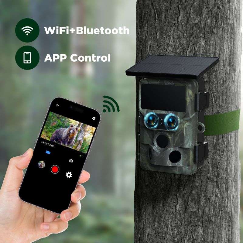 Trail Camera Monitor Catch Wildlife in Action with Campark TC22 4K Trail Camera | WiFi, Dual ...
