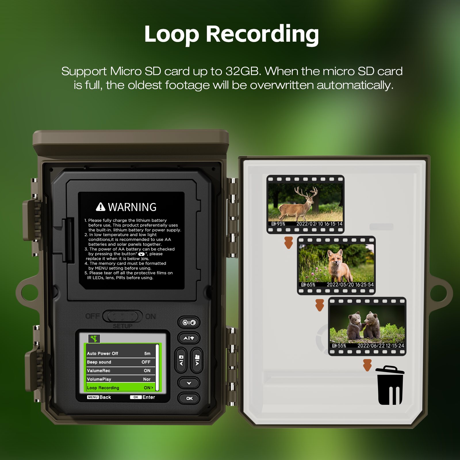 Trail Camera Solar Powered Integrated Game Camera