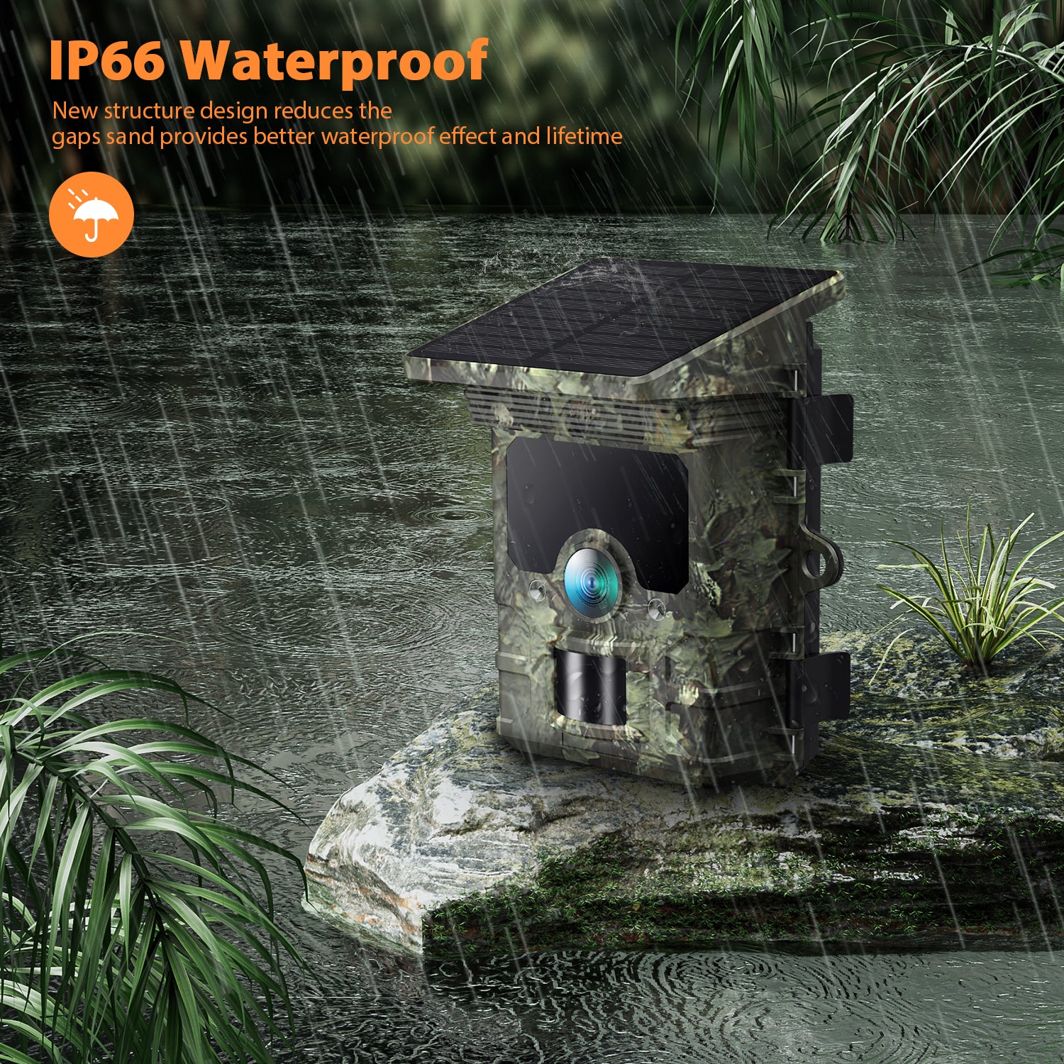  4K 46MP Solar Powered WiFi Bluetooth Trail Camera