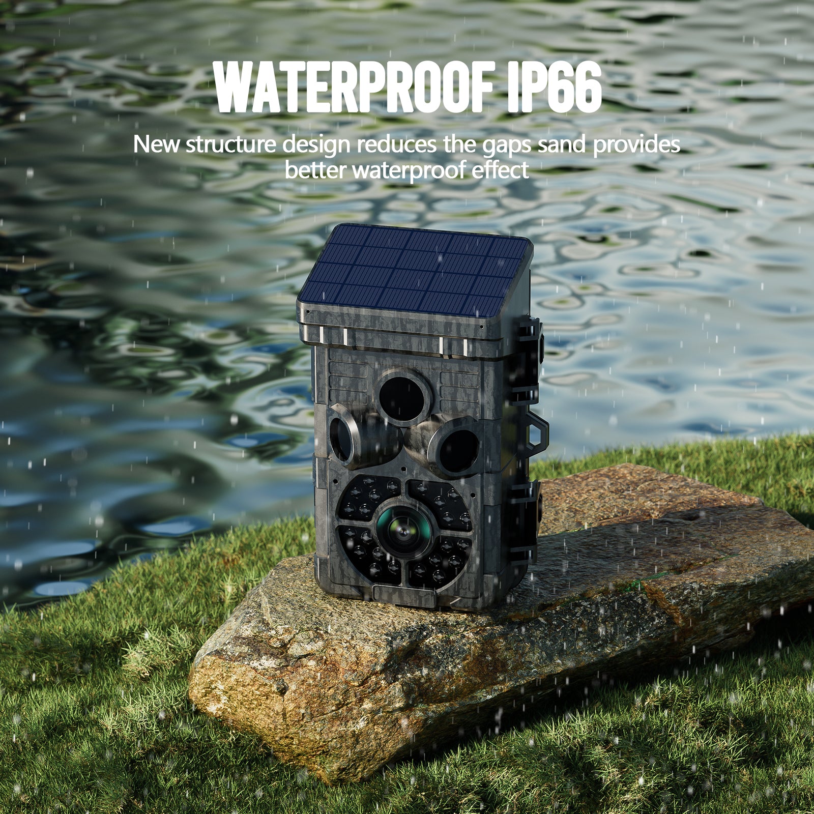 Campark TC28 WiFi Bluetooth Solarbetriebene 32MP 1080P mit 850nm Jagdkamera 