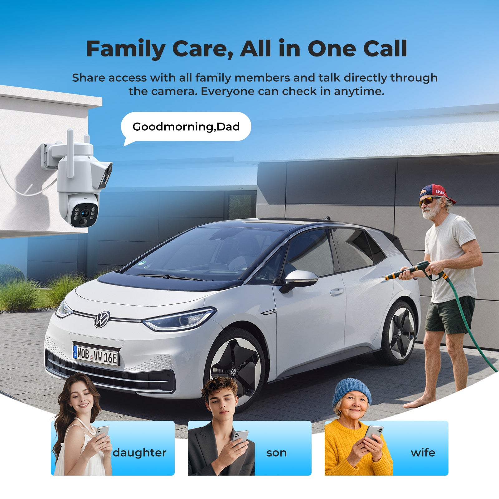 Campark SC56 Solar Dual-Lens PTZ Security Camera System – 360° Coverage, 2K Color Night Vision, No Monthly Fees