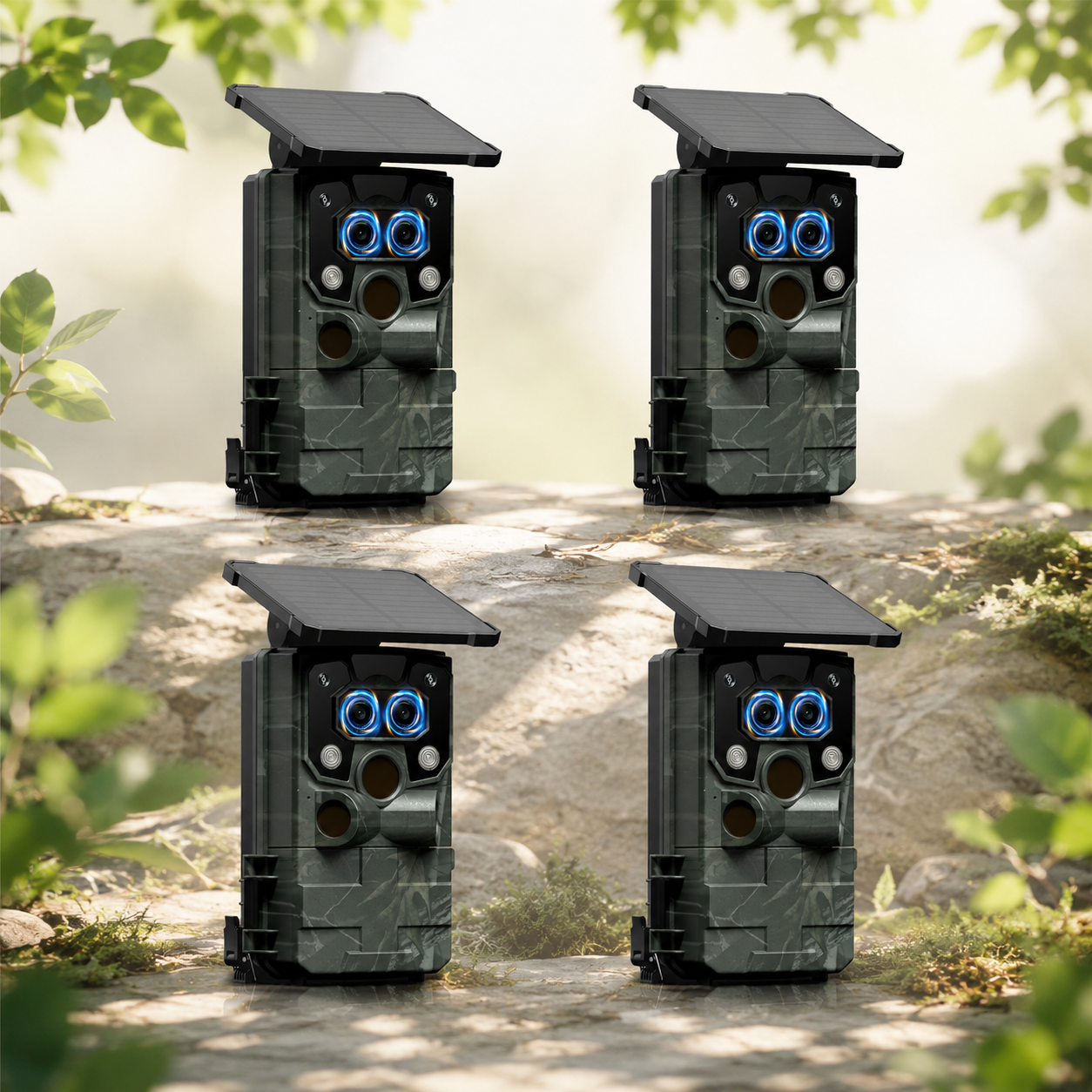 Campark TC37 Solar Trail Camera 4K 60MP Dual Lens WiFi with Night