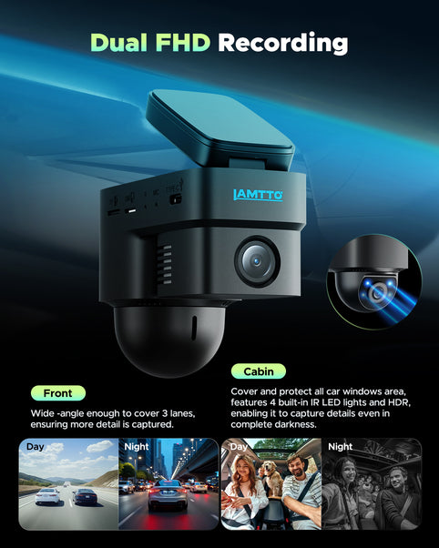 4G LTE Cellular Dash Cam, Remote Live-View & Location Event Video Alarm & Cloud Storage Car Security Camera