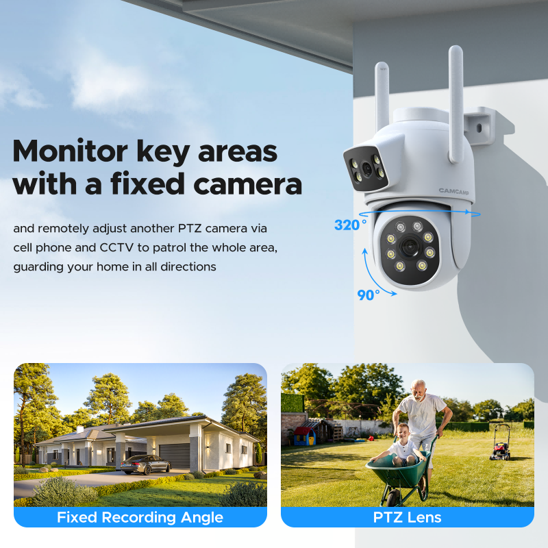 Security Camera 4 Campark SC48 Wireless Security Camera 4-Cam Kit with Expandable NVR an ...