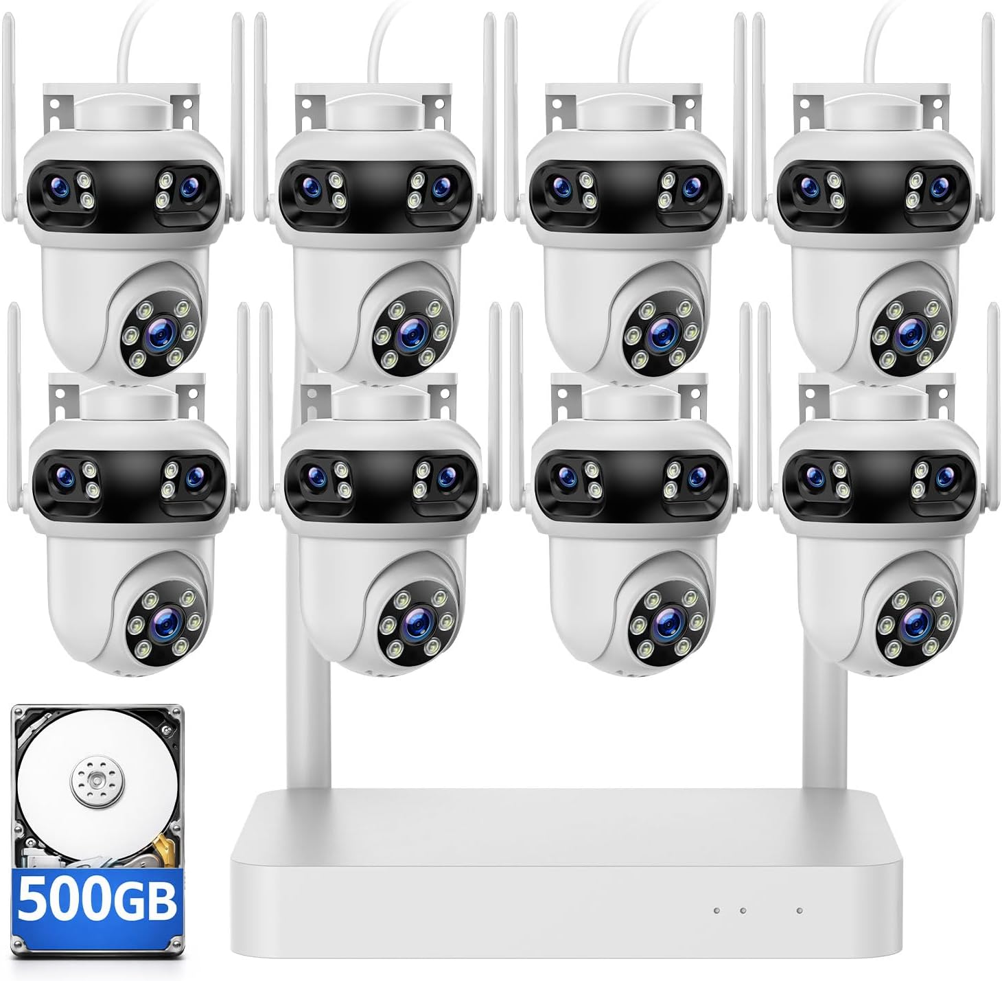 Triple Camera Module SC57 Triple Lens Wireless Security Camera System, 4 Cameras 12 Views ...