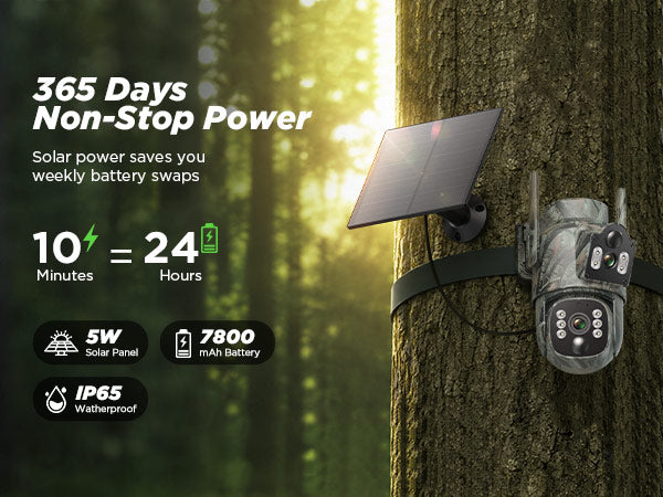 Solar + 7,800mAh — Always On