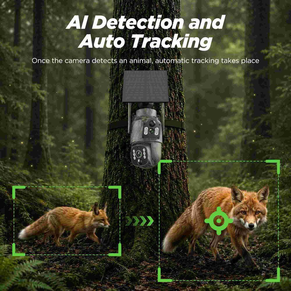 AI animal detection and automatic tracking on the Campark TC39 trail camera