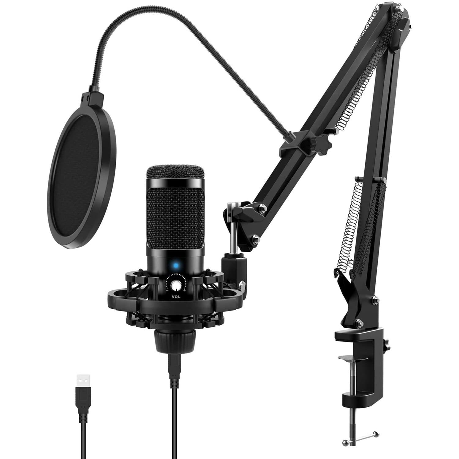 Jeemak PC20 USB Microphone Kit for Computer Microphone Set (USA ONLY)