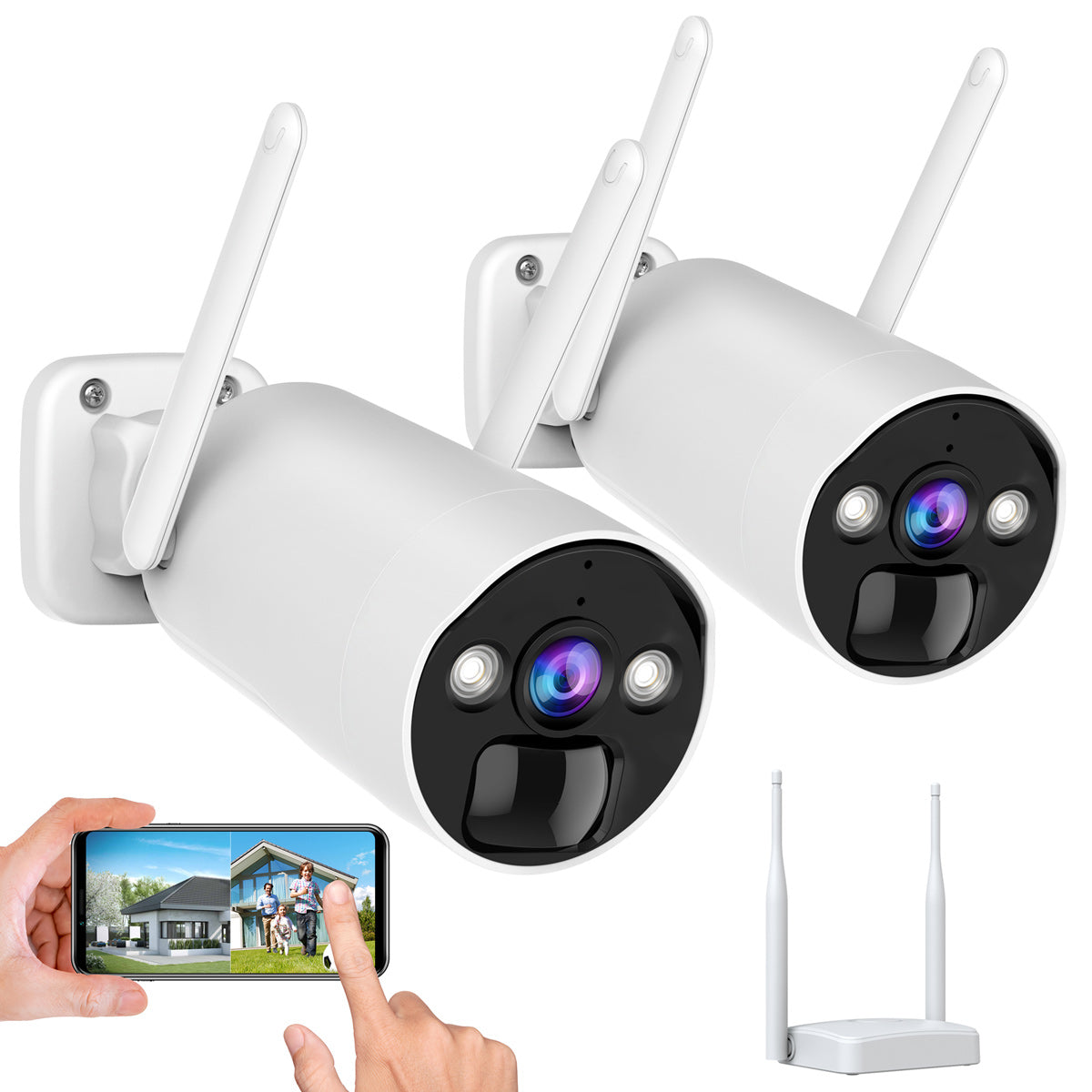 Campark SC03 4MP 100% Wire-Free Wireless Security Camera System with Months Battery Life