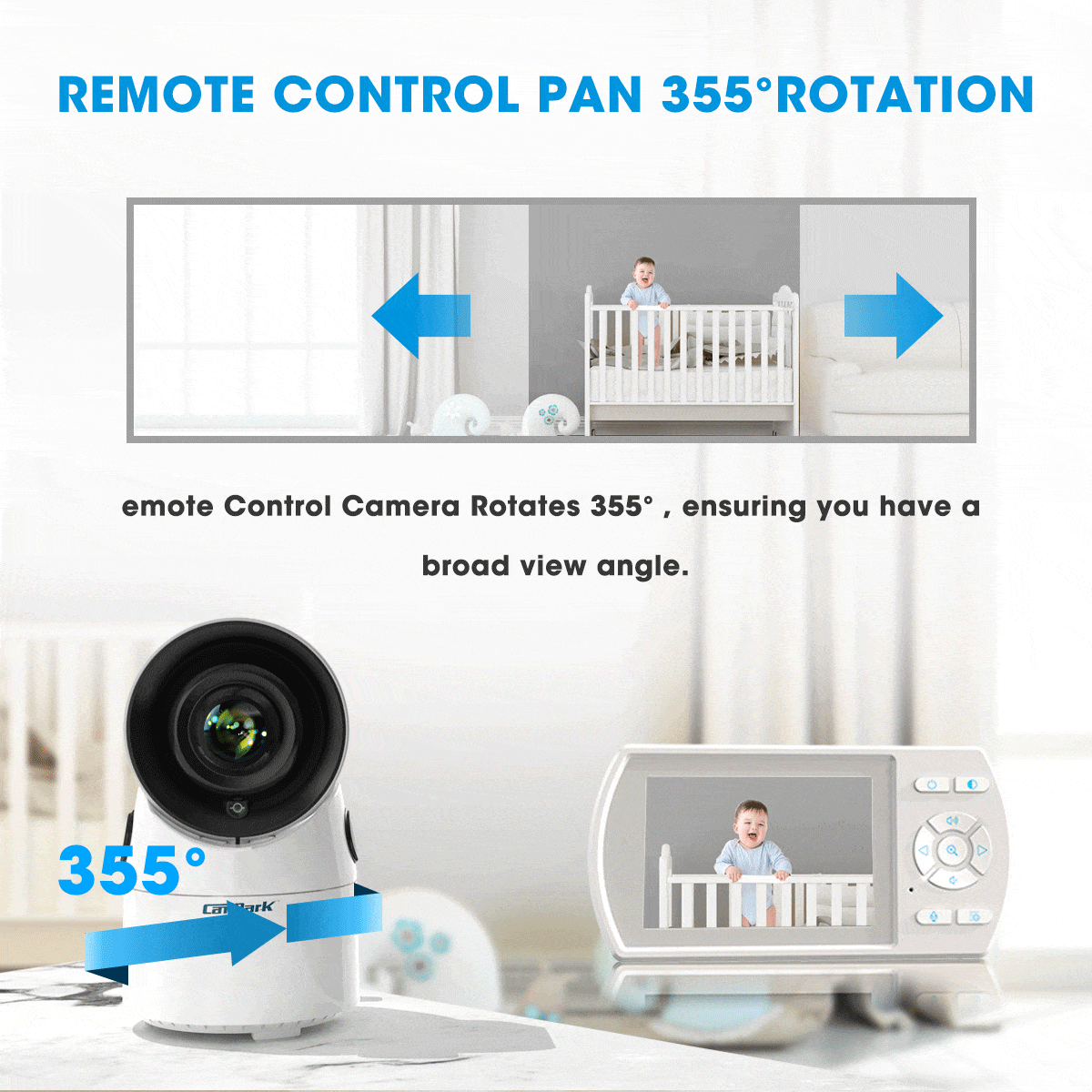 Campark Rotatable Baby Camera-BM30