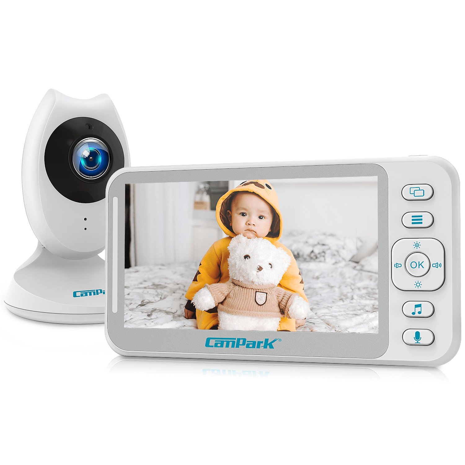 Campark BM40 Smart Night Vision 4.3 inch Split Screen Video Baby Campark BM40 Smart Night Vision 4.3 inch Split Screen Video Baby