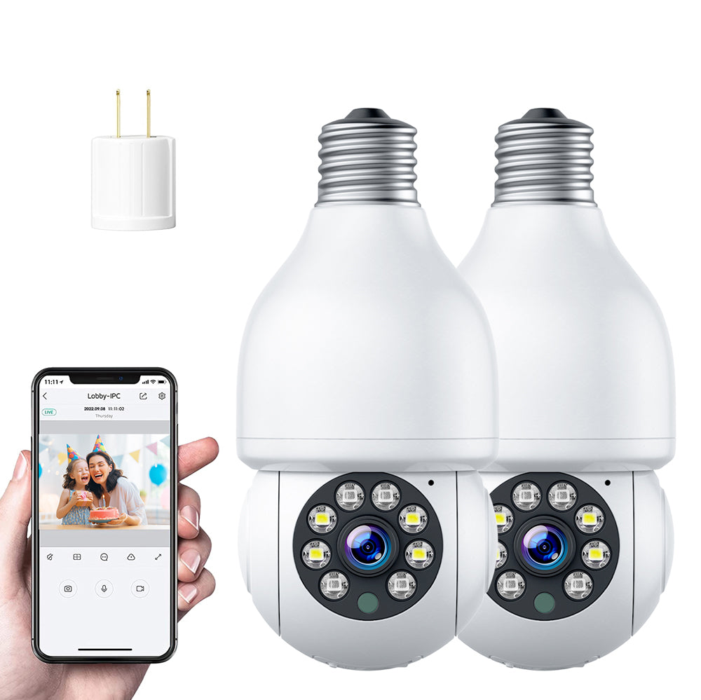 Campark SC16 1080P Wireless WiFi Motion Tracking Lightbulb Security Camera With Alexa