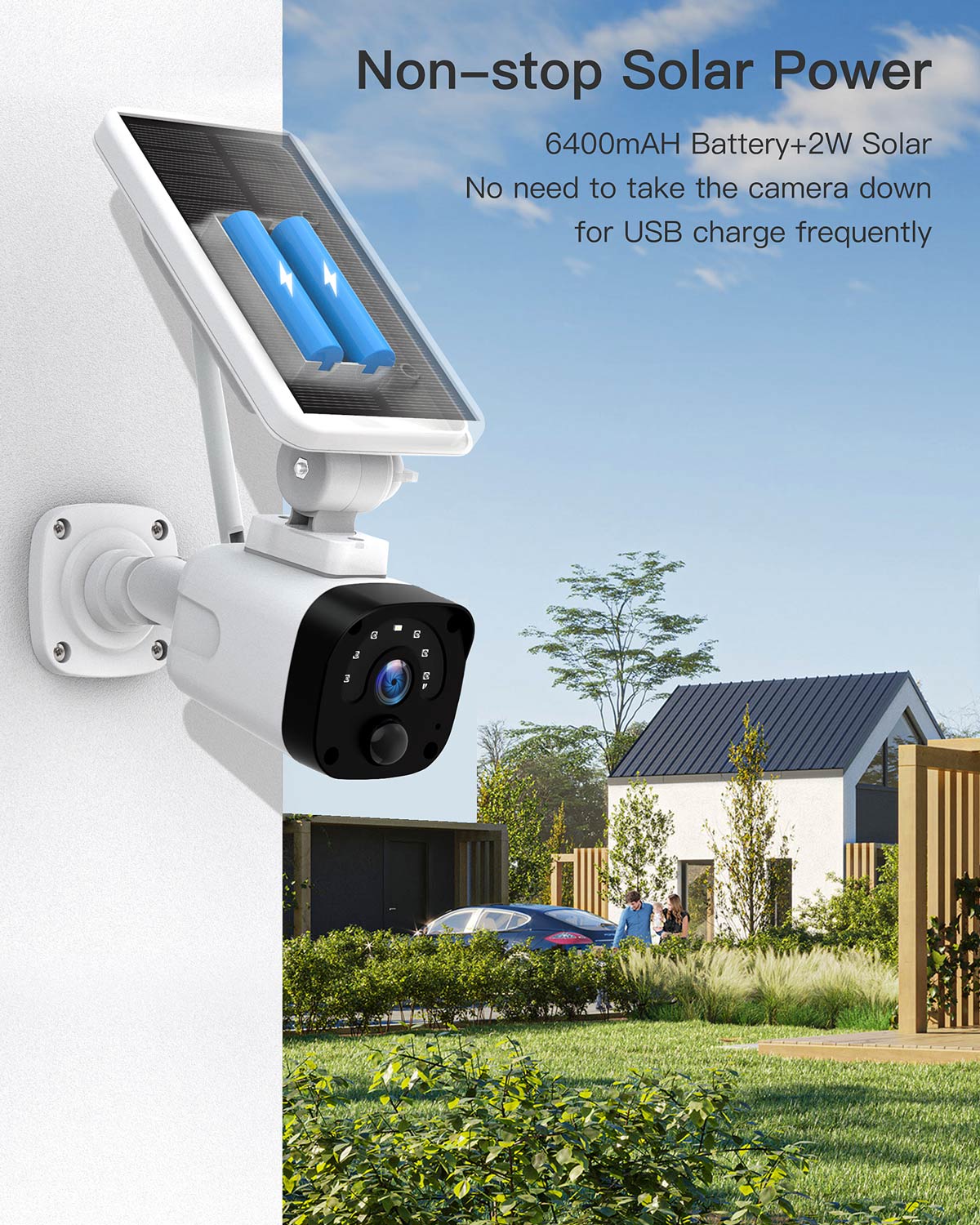 Campark W601 3MP Wireless WiFi Outdoor Solar Security Camera System