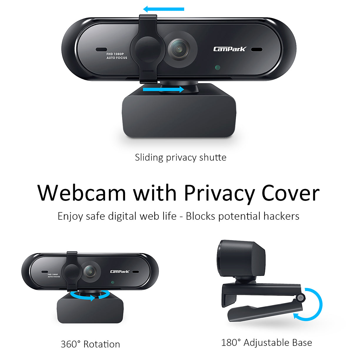 Best webcam 2022  Campark PC02 Webcam with Microphone – Campark - Focus on  Cameras