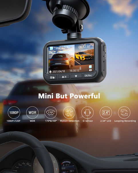 Campark CE18A/DC07 1080P Front and Rear Dual Dash Camera