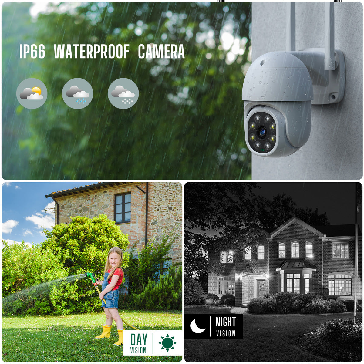 Campark W310 8CH 3MP PTZ Camera & Bullet Camera Combo Security Camera System Kit（Only available in Canada and UK）