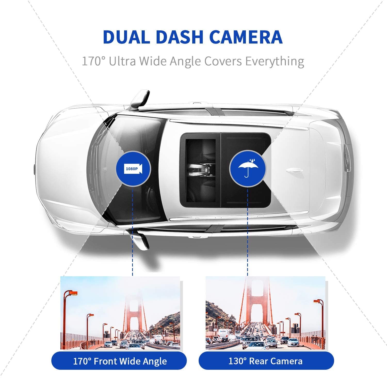 Campark DC12 4K Ultra HD 2.4 LCD Supercapacitor Front Car Dash Camera