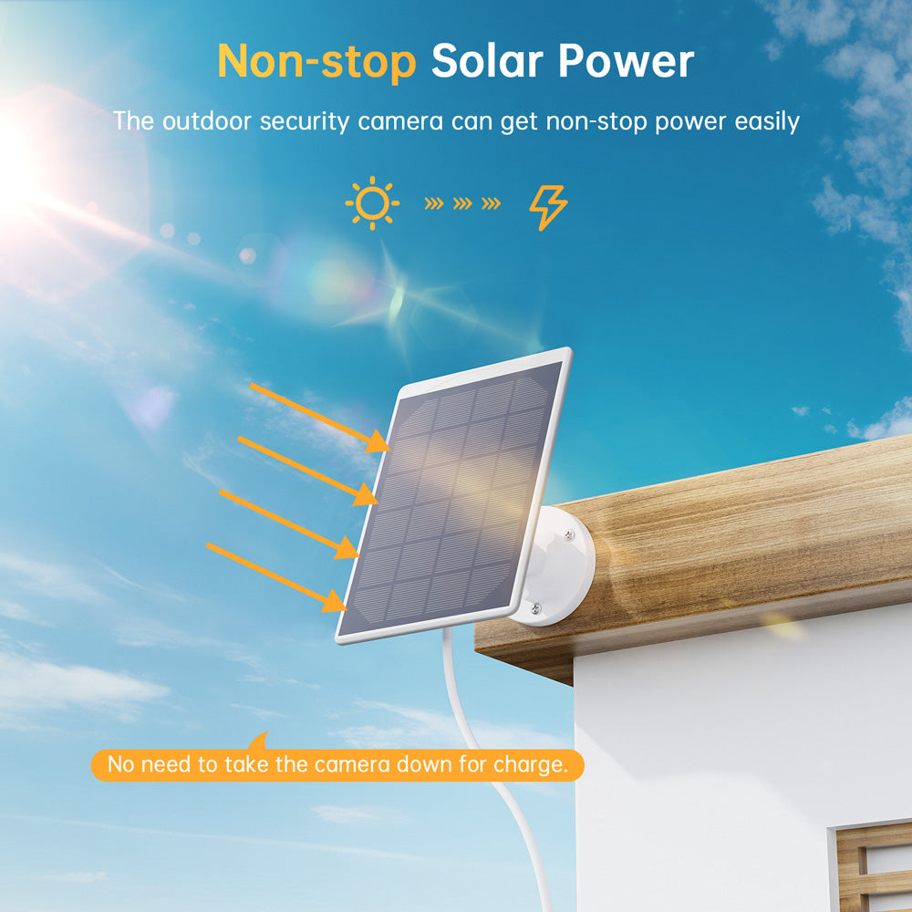 Campark BC548 3W 5V Solar Panel Compatible for SC03、SC05、SC06、SC08 and other Security Camera