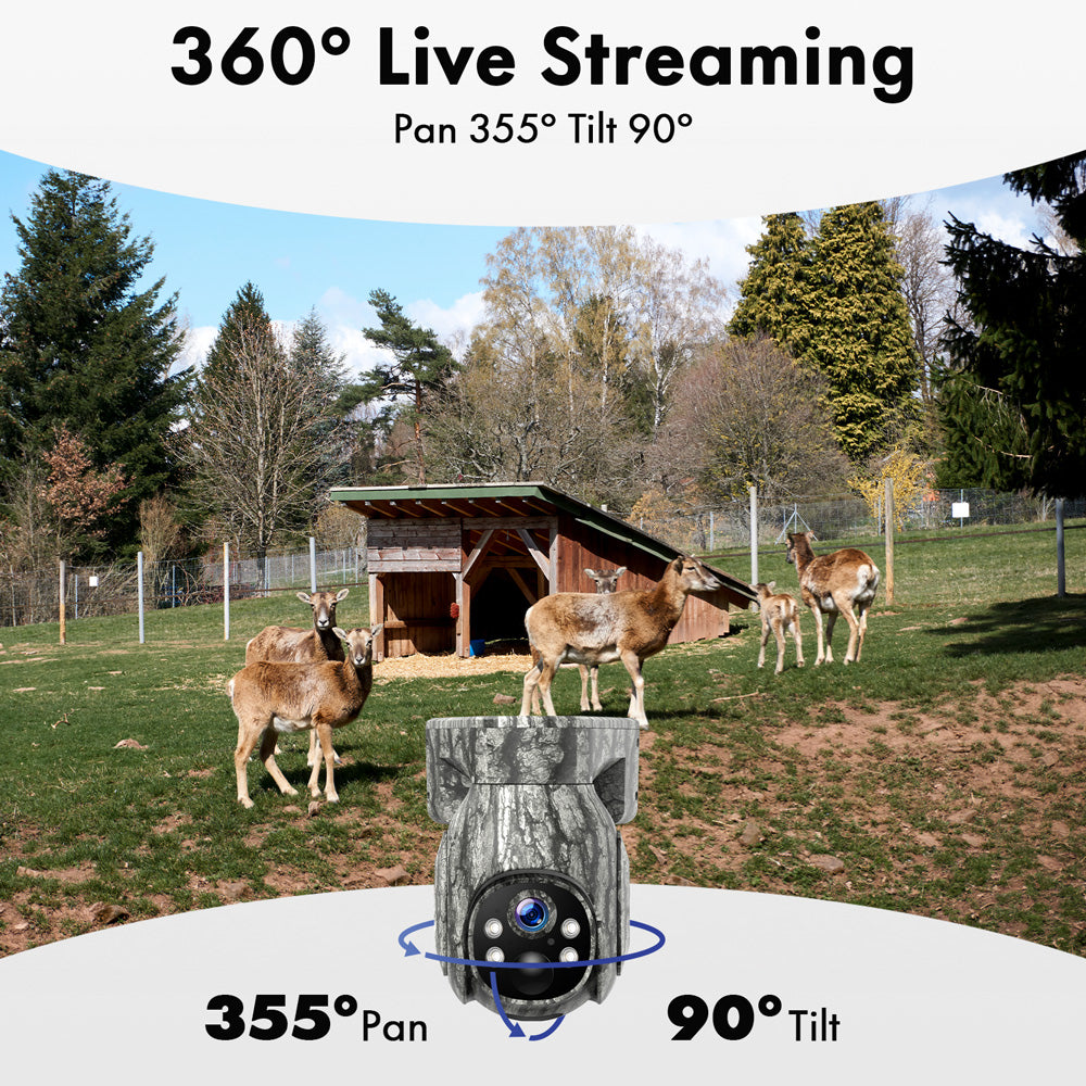 Campark TC17 Cellular Trail Camera 4G LTE Wireless Solar Powered for Wildlife Monitoring