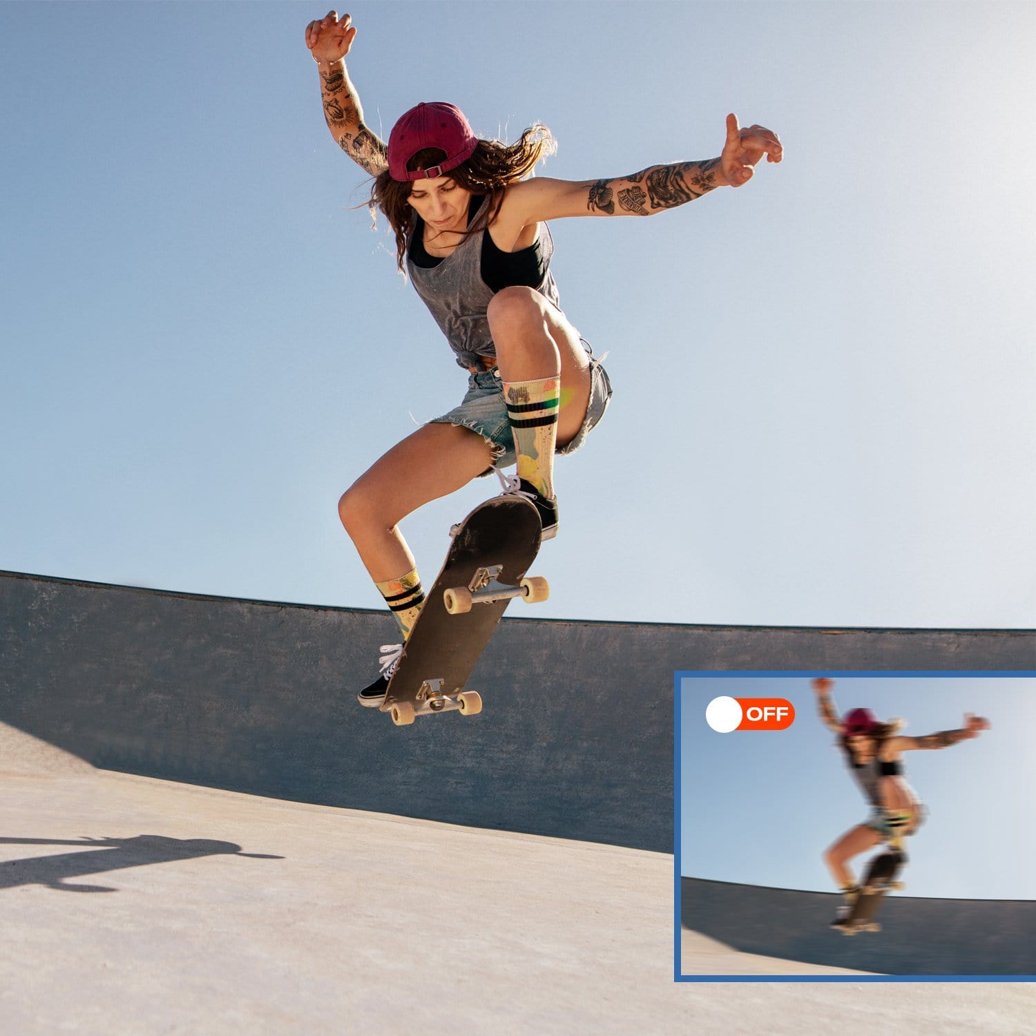 Capture the moment of skateboarding with a Campark V30 Action Camera