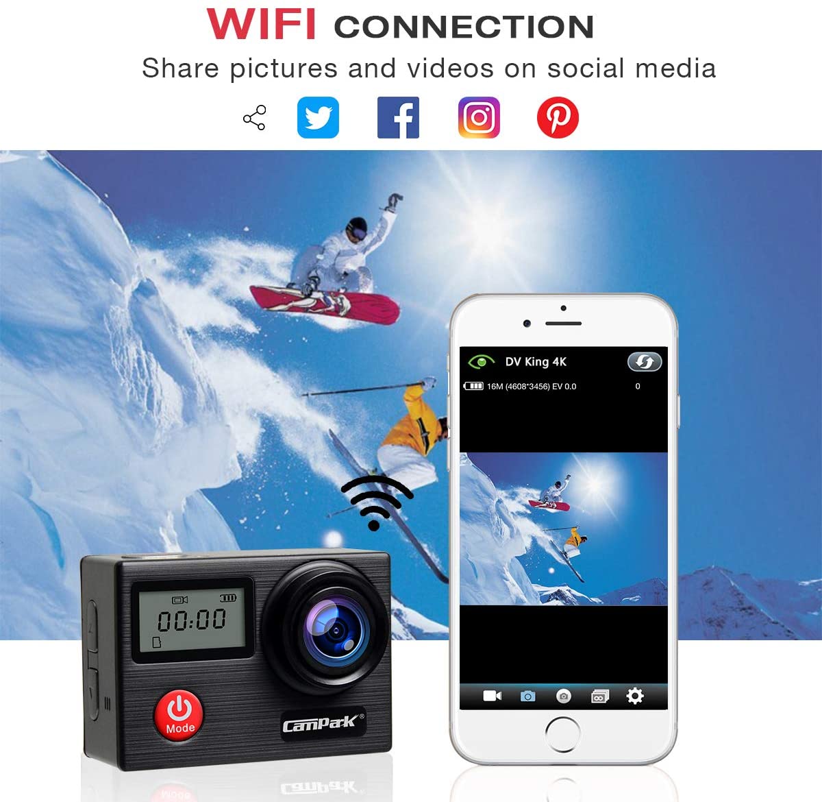 Campark X20C WiFi Action Camera
