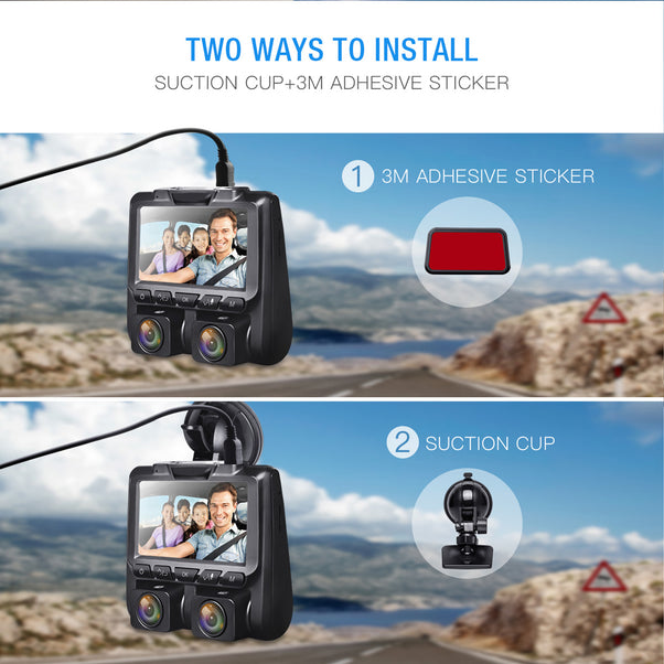 Campark CE45 1080P IR Night Vision Front and Inside Dash Camera for Taxi Drivers（Only Available In The US ）