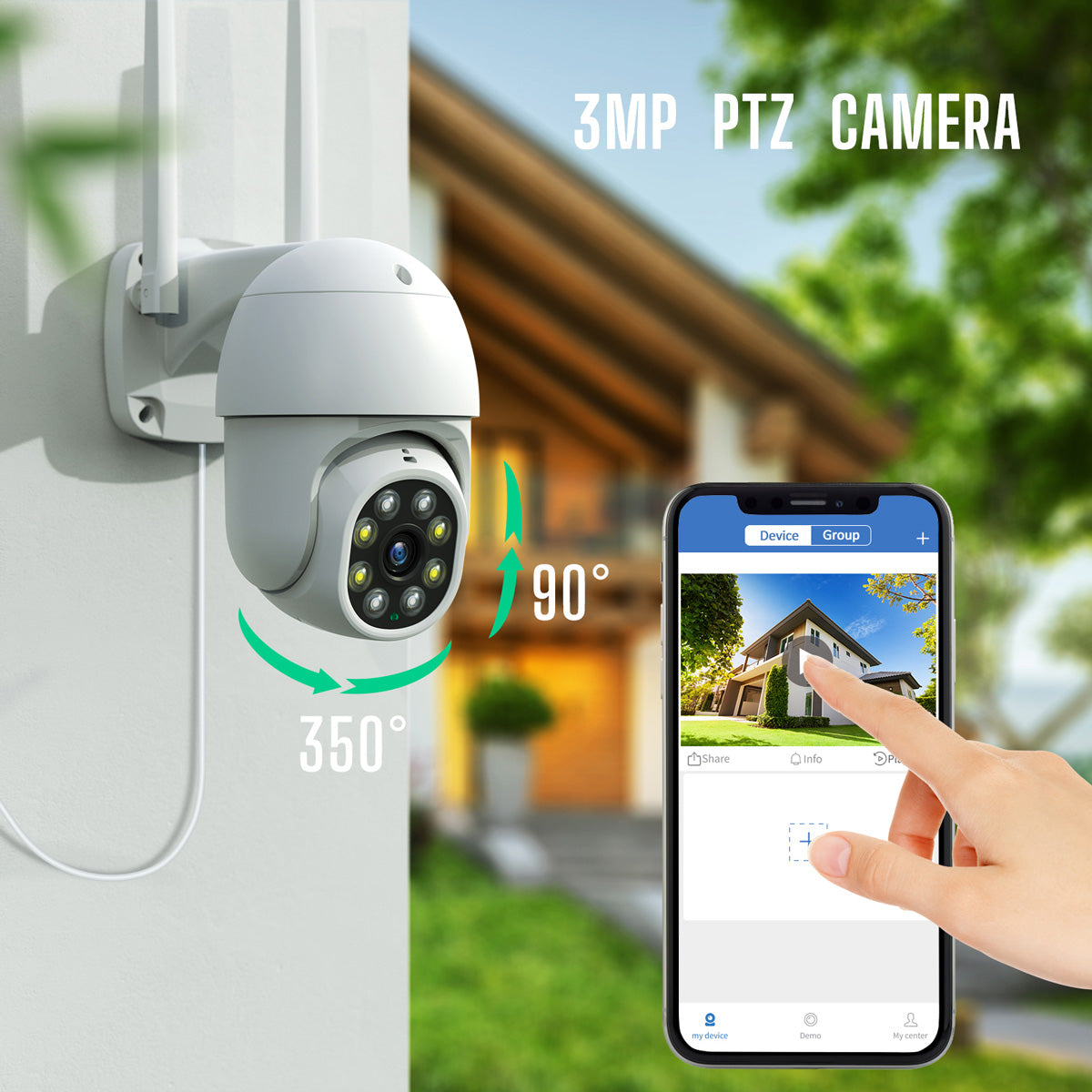 Campark W310 8CH 3MP PTZ Camera & Bullet Camera Combo Security Camera System Kit（Only available in Canada）