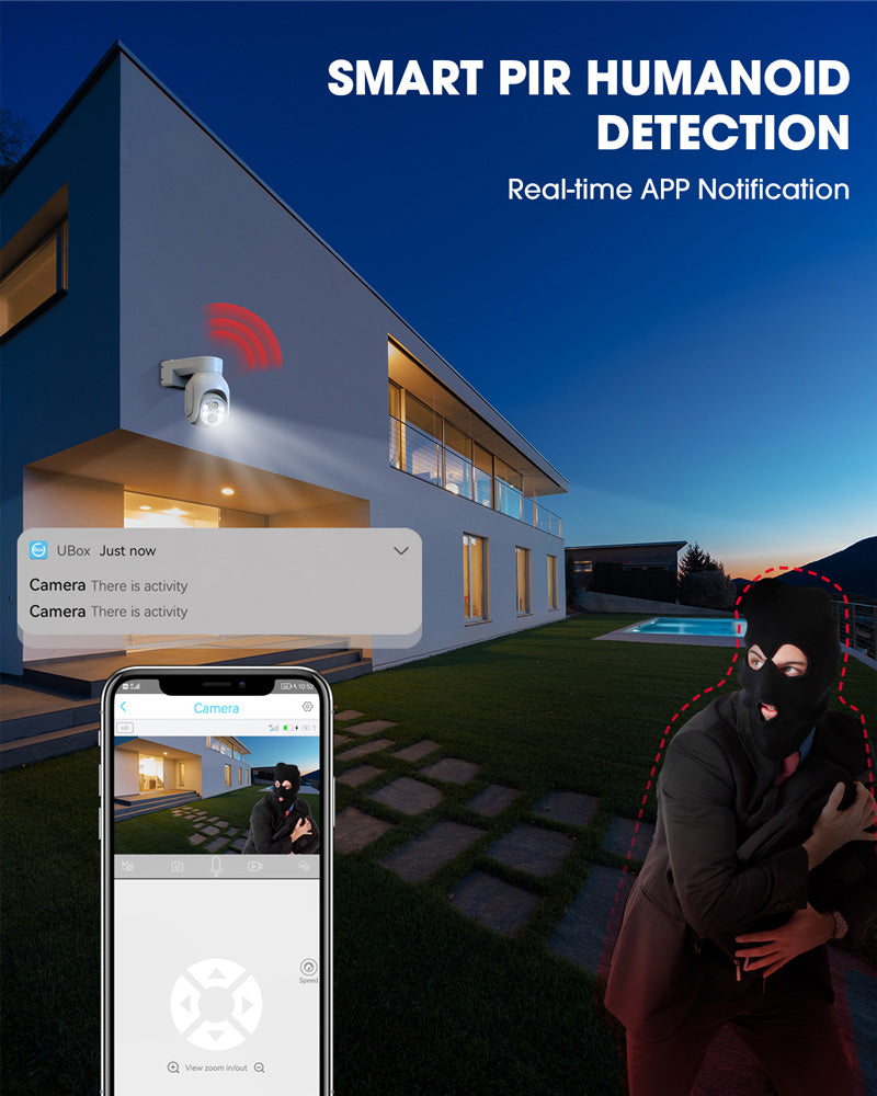 Campark SC12 3MP Outdoor Wireless 4G LTE Cellular Security Camera No WiFi Dome Cam with Solar Panel & SIM Card