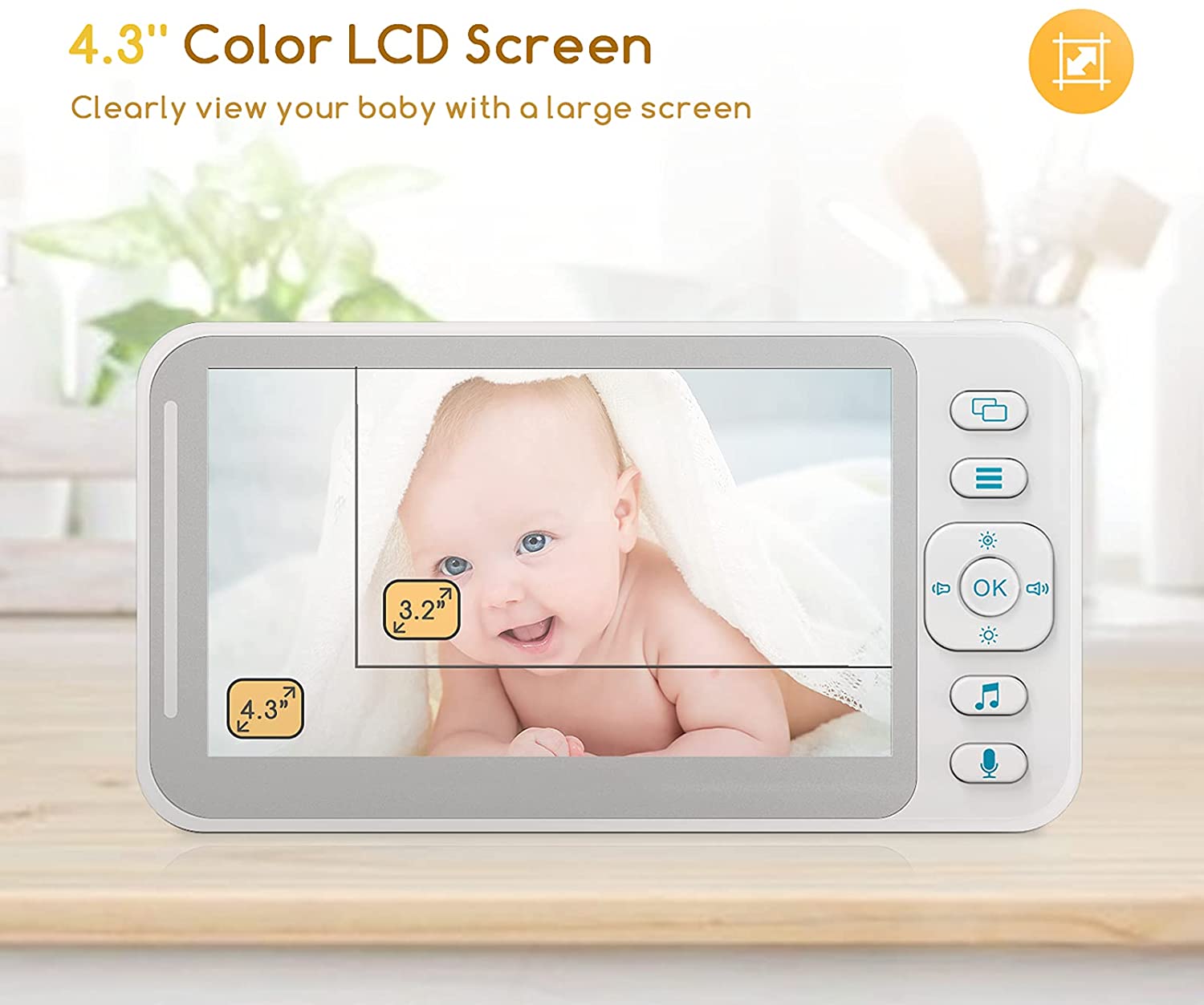 Campark 4.3'' LCD Split Screen Baby Camera-BM41